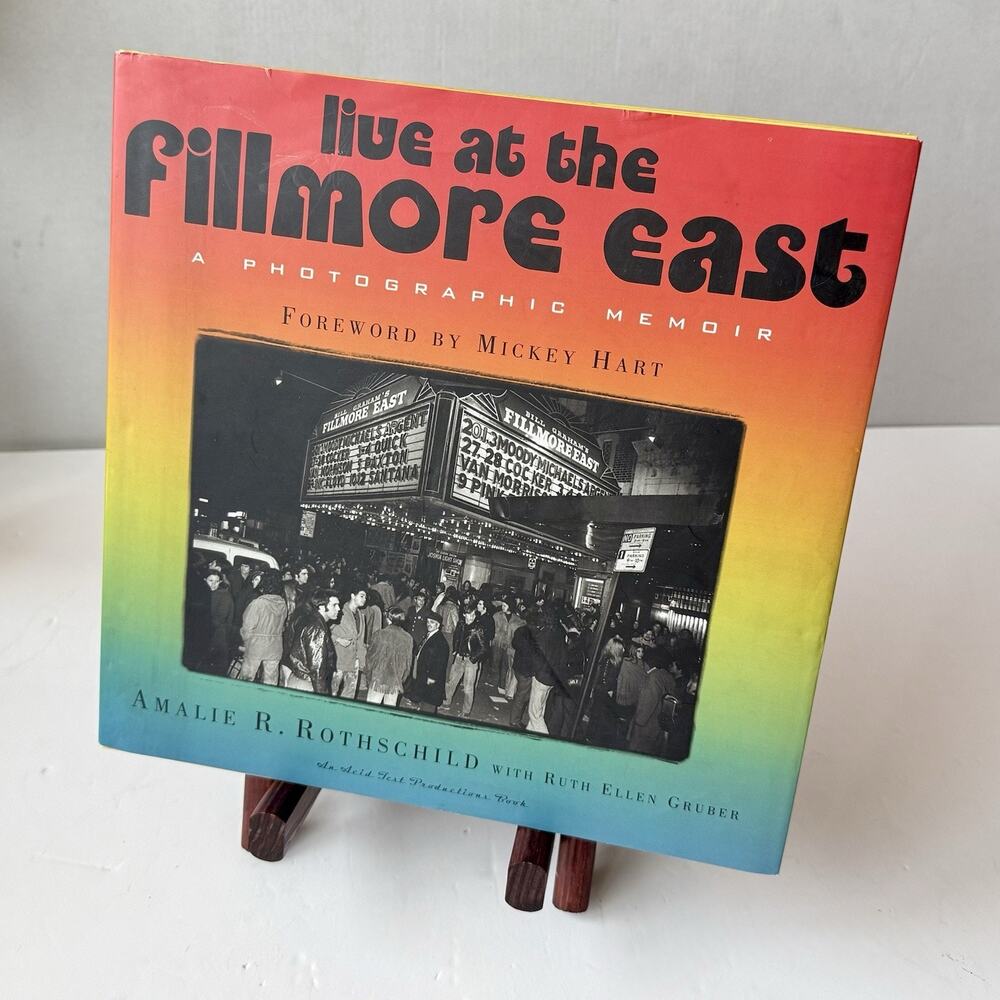 Vintage Live At The Fillmore East HC Book DJ Photographic Memoir Rock Music NYC